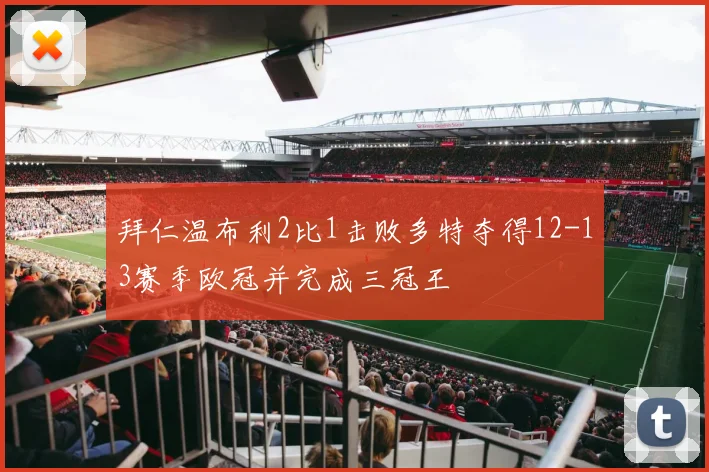拜仁温布利2比1击败多特夺得12-13赛季欧冠并完成三冠王
